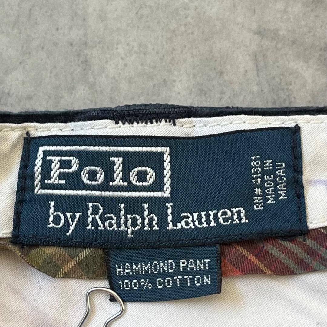 ポロバイ ラルフローレン W34 コーデュロイ 90s ハモンド 紺 16167 ポロバイ ラルフローレン W34 コーデュロイ 90s ハモンド 紺 16167