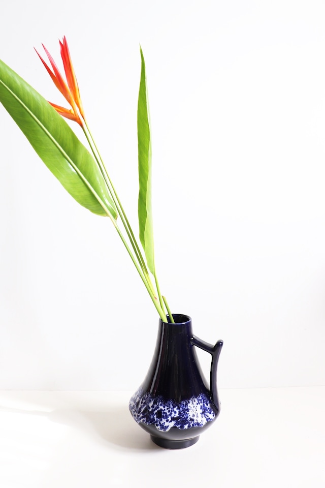 Blue art vase
