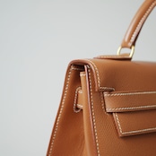 HERMES エルメス ケリー 32 ヴォーエプソン 2WAYハンドバッグ ゴールド ゴールド金具 〇Z:1996年