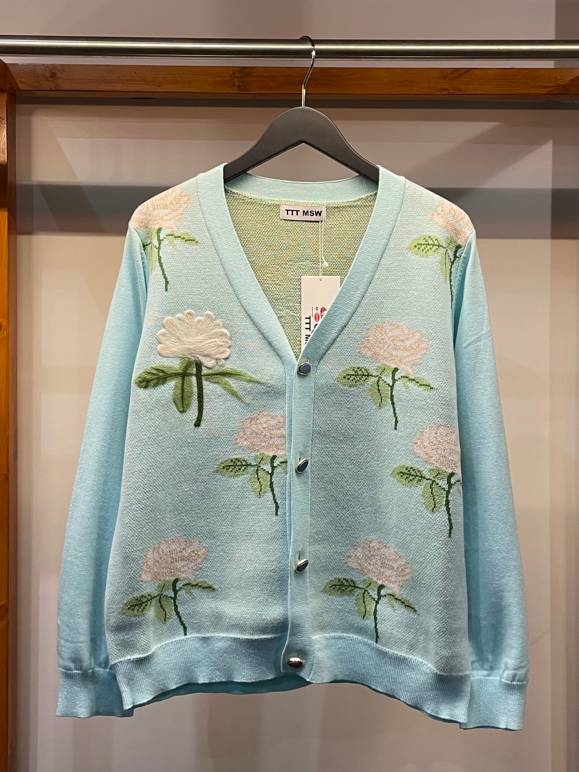 ニット/セーターttt msw Flower Half Zip Cadigan(MINT) - www