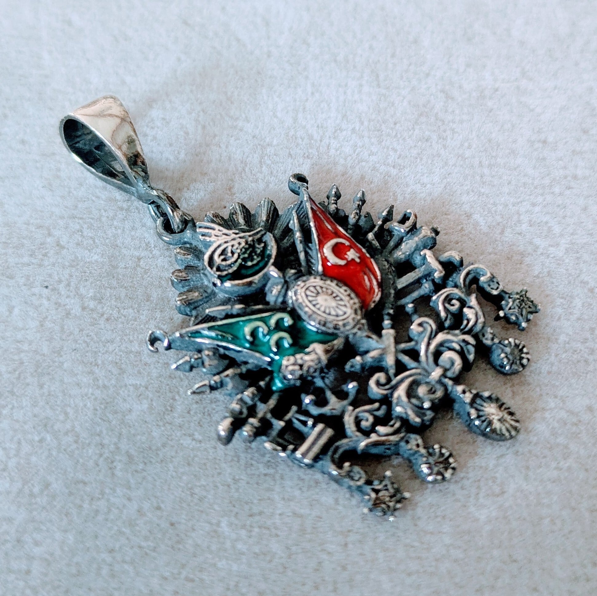 NEW＊トルコ製 ハンドメイド ペンダントトップシルバー925（オスマン