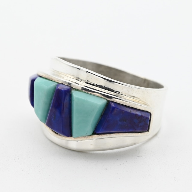 Modern Design Turquoise/ Lapis Ring By Jay King #16.0 / China
