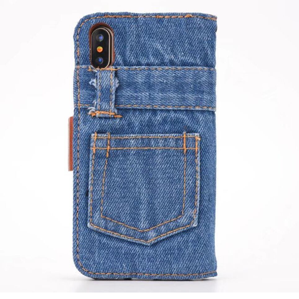 デニム 手帳型 iPhoneカバー iPhoneX
