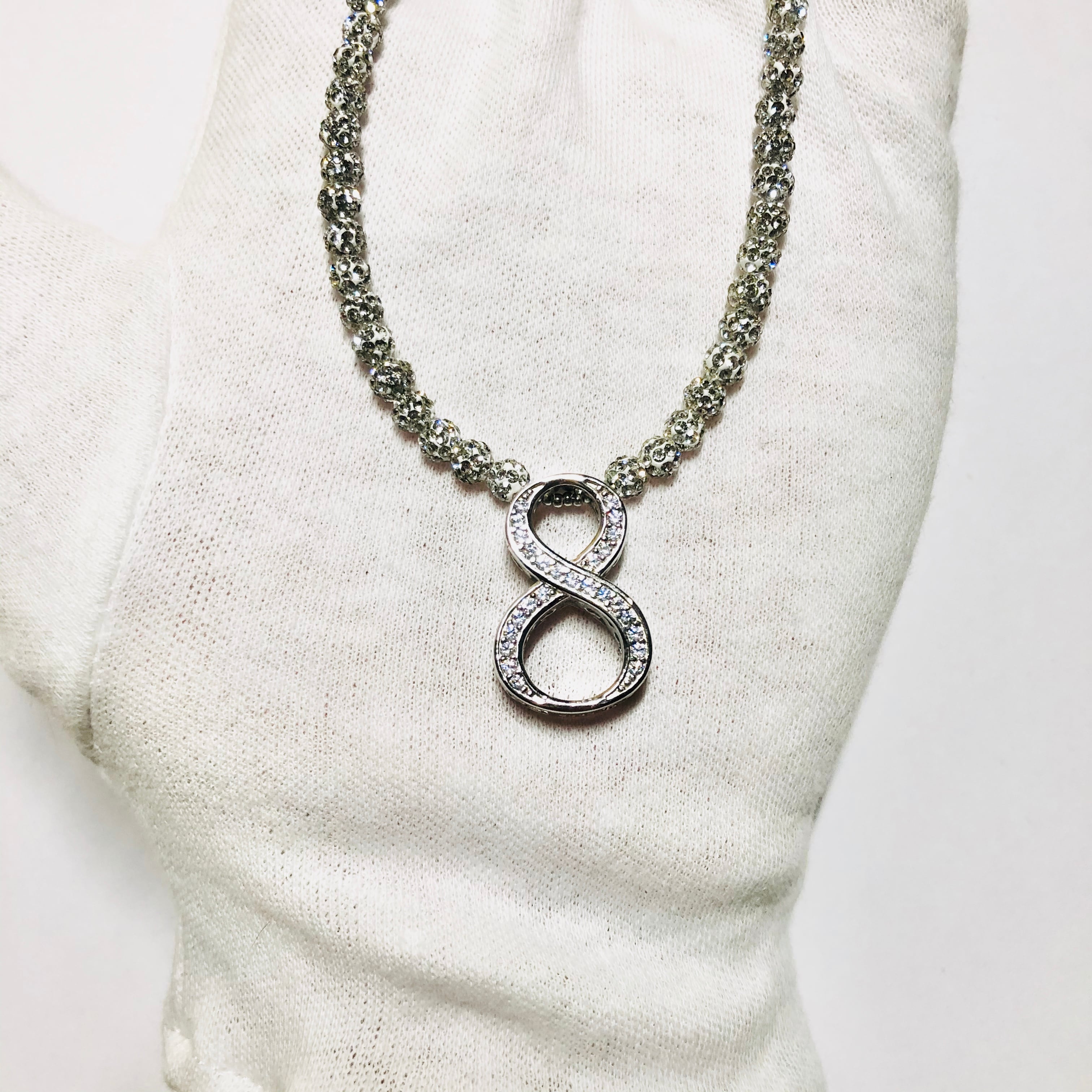 ナンバーホワイトネックレス「8」 | StoneJewelry