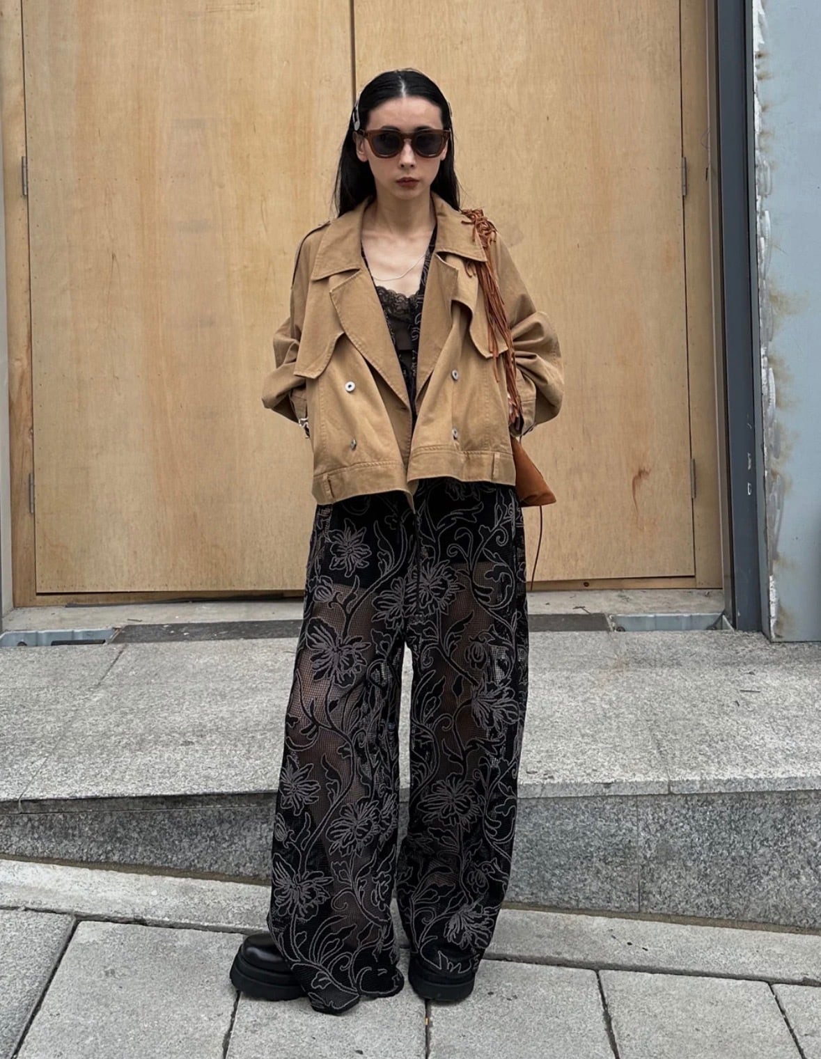 AMERI】TENCEL DENIM SHORT TRENCH COAT (0126107410450) | CLOAK&CO