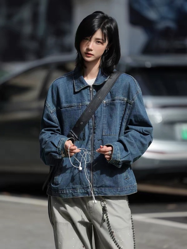 ダブルポケットボックスデニムジャケット / DOUBLE POCKET BOX DENIM JACKET