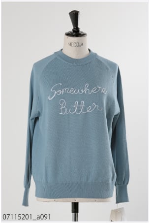 071-15201 ロゴ刺繍ニットPO