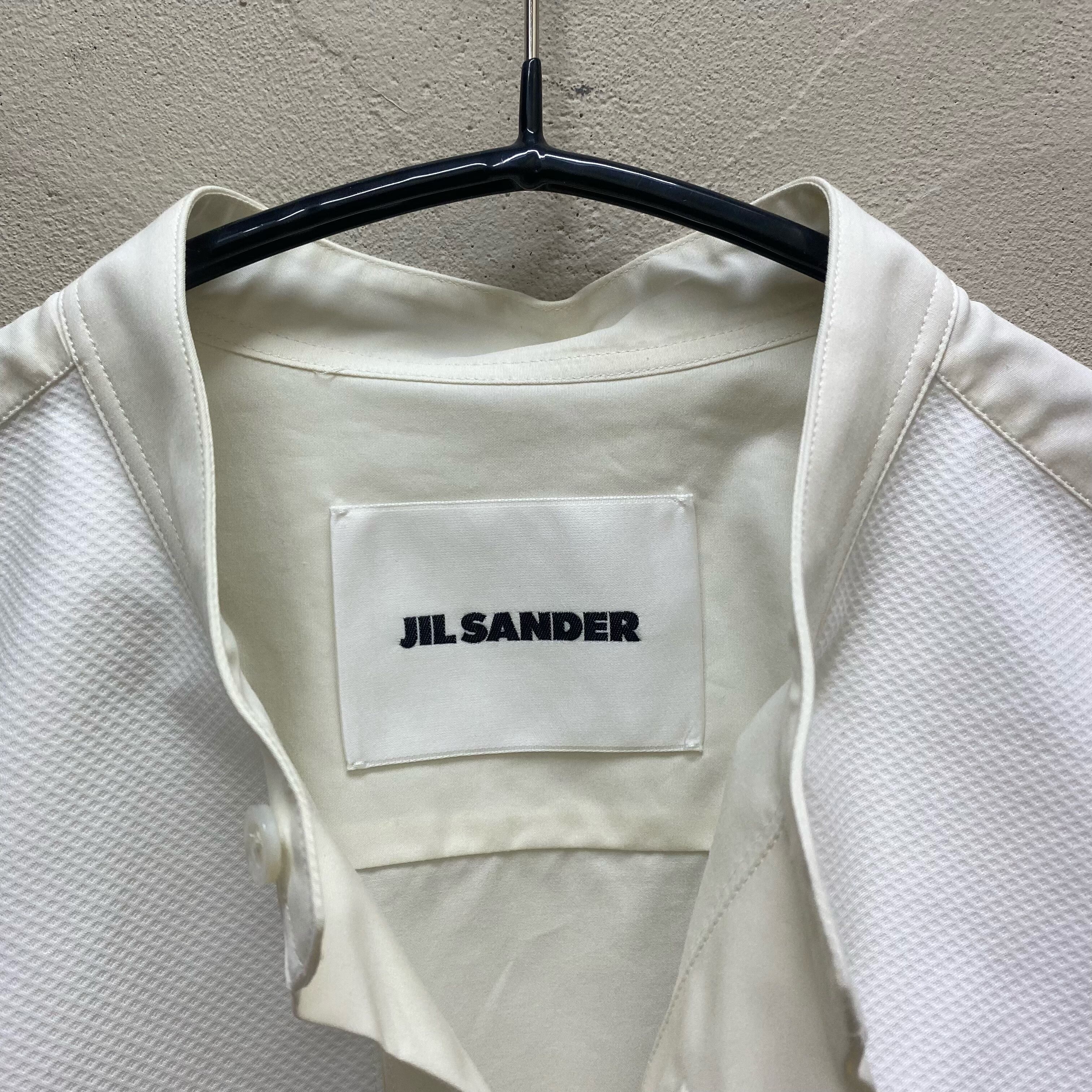 JIL SANDER ジルサンダー スタンドカラー 比翼ロングシャツ jsmq744326 