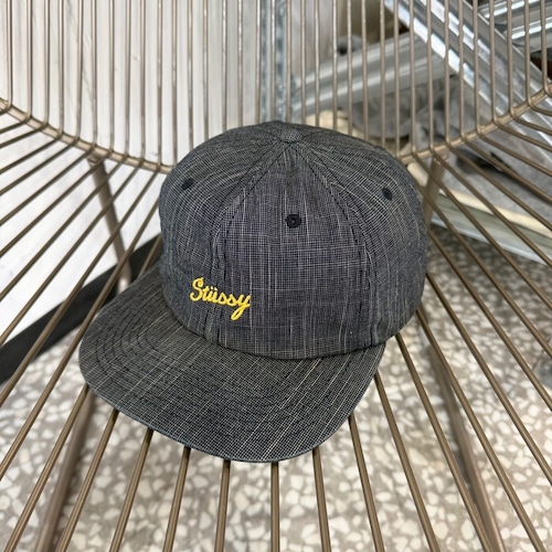 STUSSY / indigo logo cap