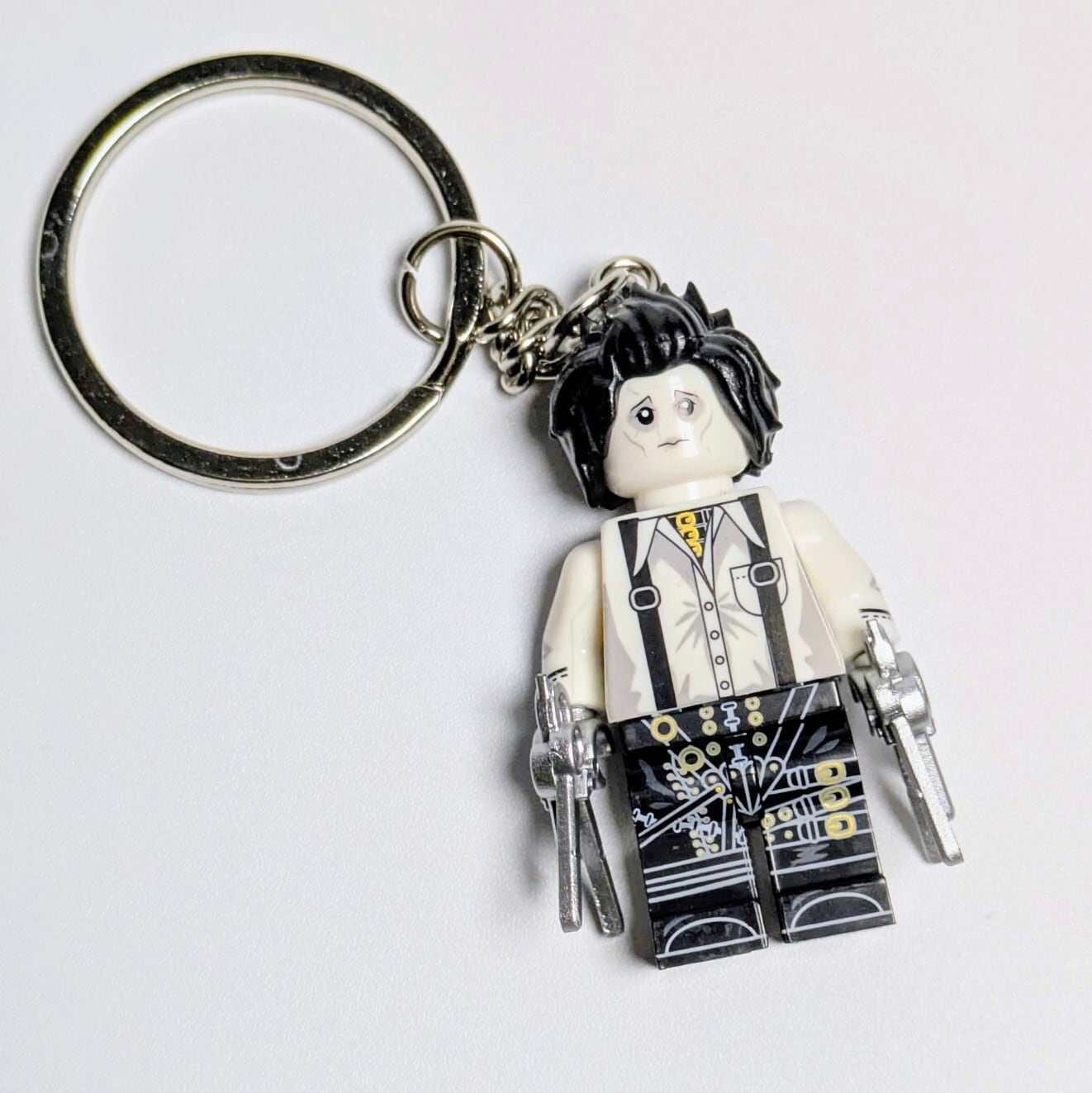 T2-30 シルバー フィギュア キーホルダー ♧☆ブロックフィギュアキーホルダー☆【 Edward Scissorhands