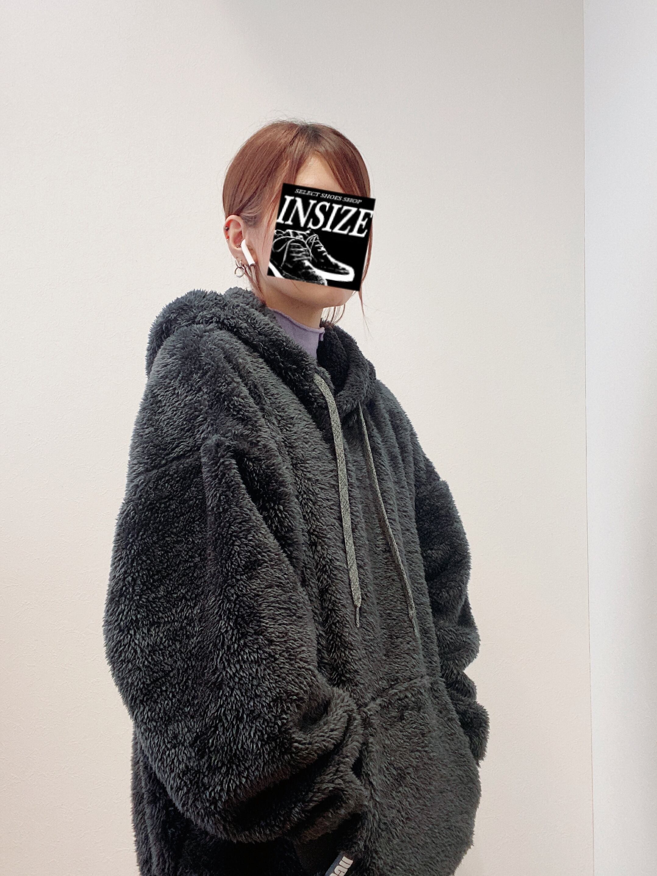 メンズ UGG ダークグレー ボア ファー ジャケット コート パーカー 可愛い