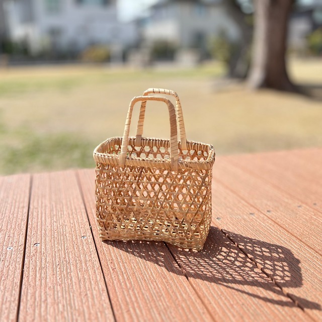 温泉かごバッグ　パームツリーバスケット　Sサイズ