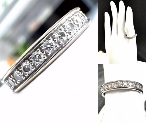 CARTIER　カルティエ　バレリーナ ウェディング リング　K18 WG　フルエタニティ ダイヤモンド　指輪　7号