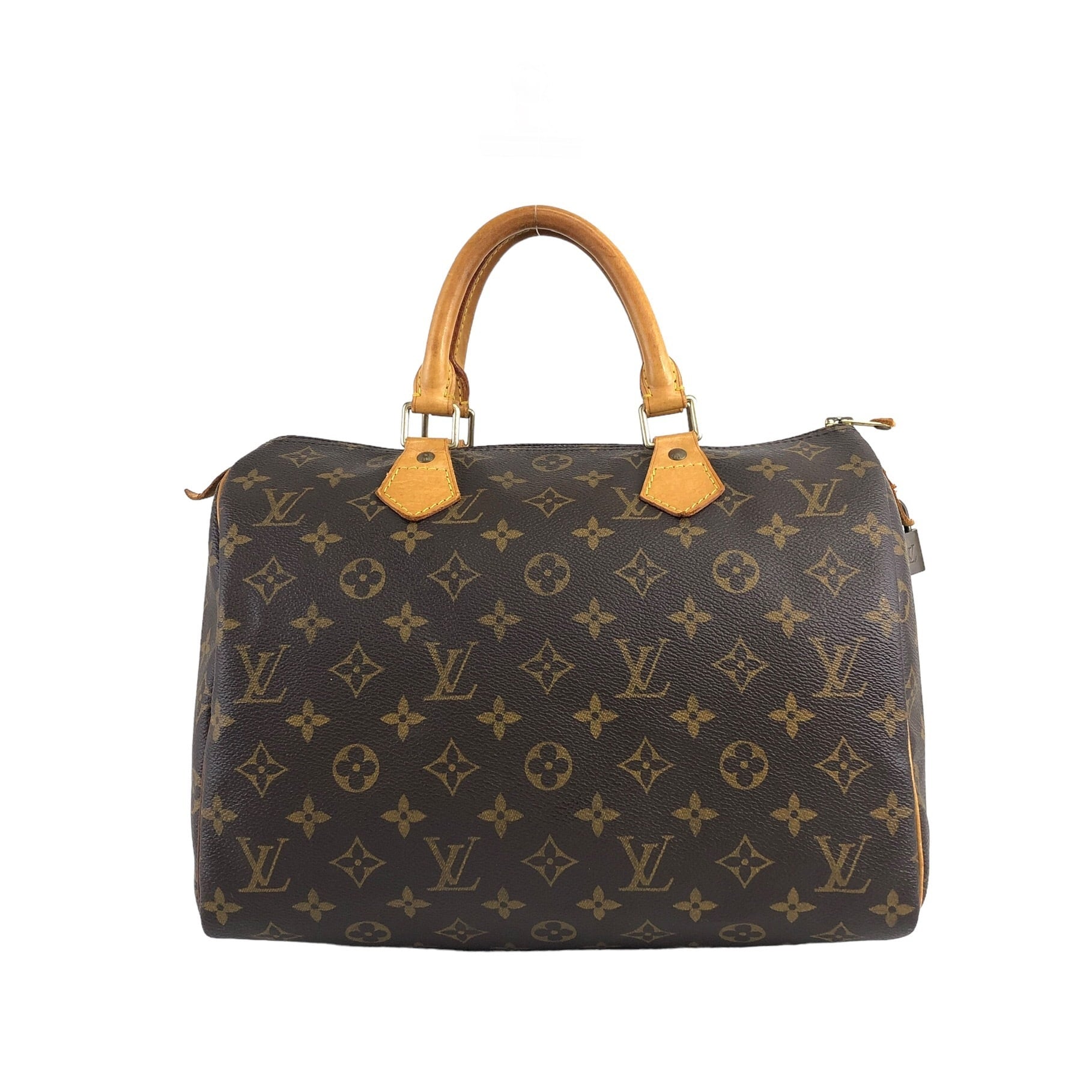 LOUIS VUITTON ルイヴィトン モノグラム ハンドバッグ ブラウン レザー