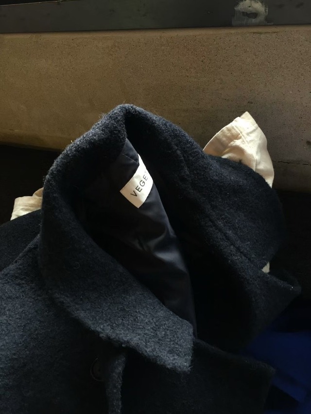 (予約) vegetable / Bell half coat (navy)