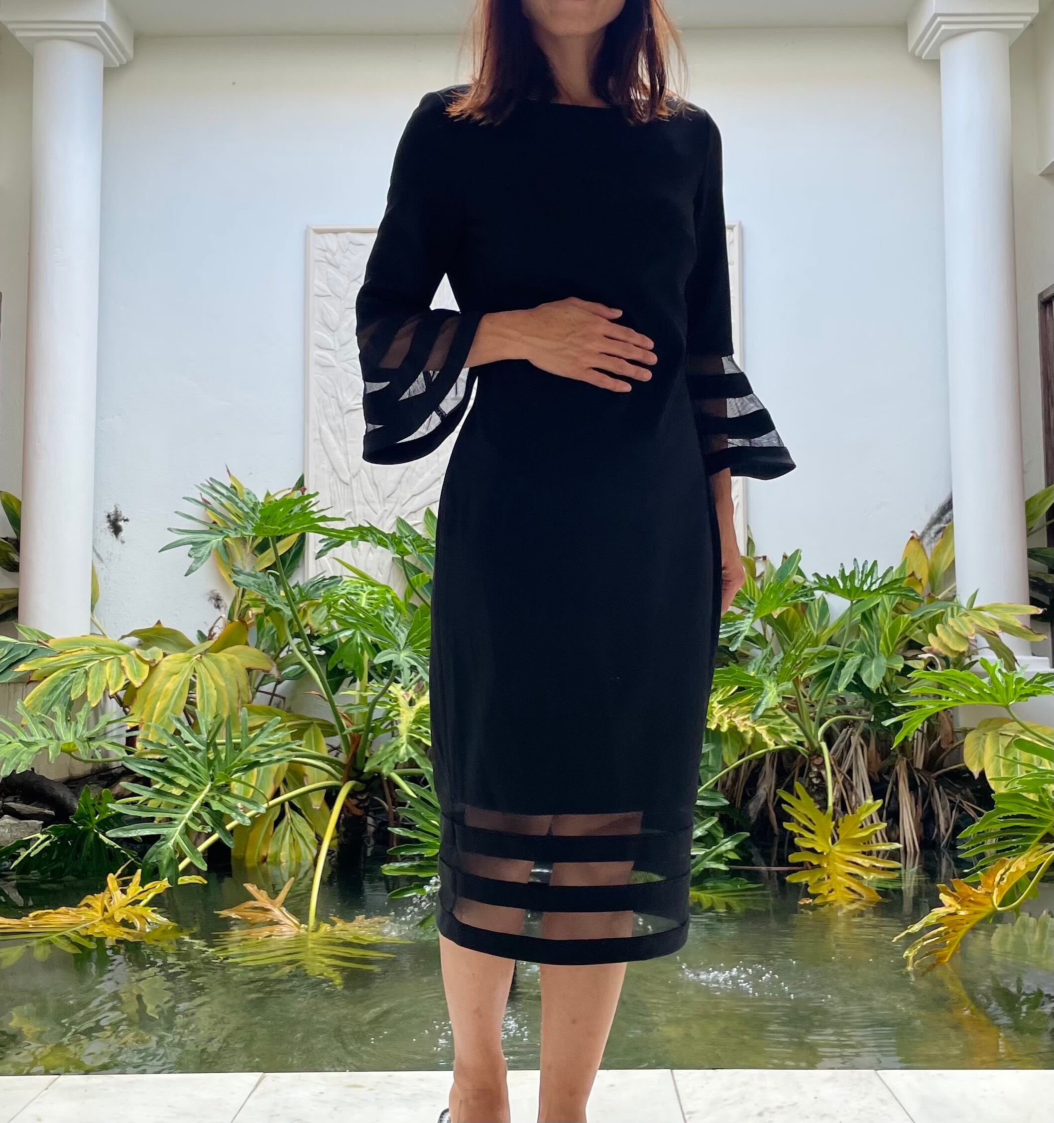 超歓迎 新品 alice+olivia チェック柄 ベルスリーブ ワンピース 新品