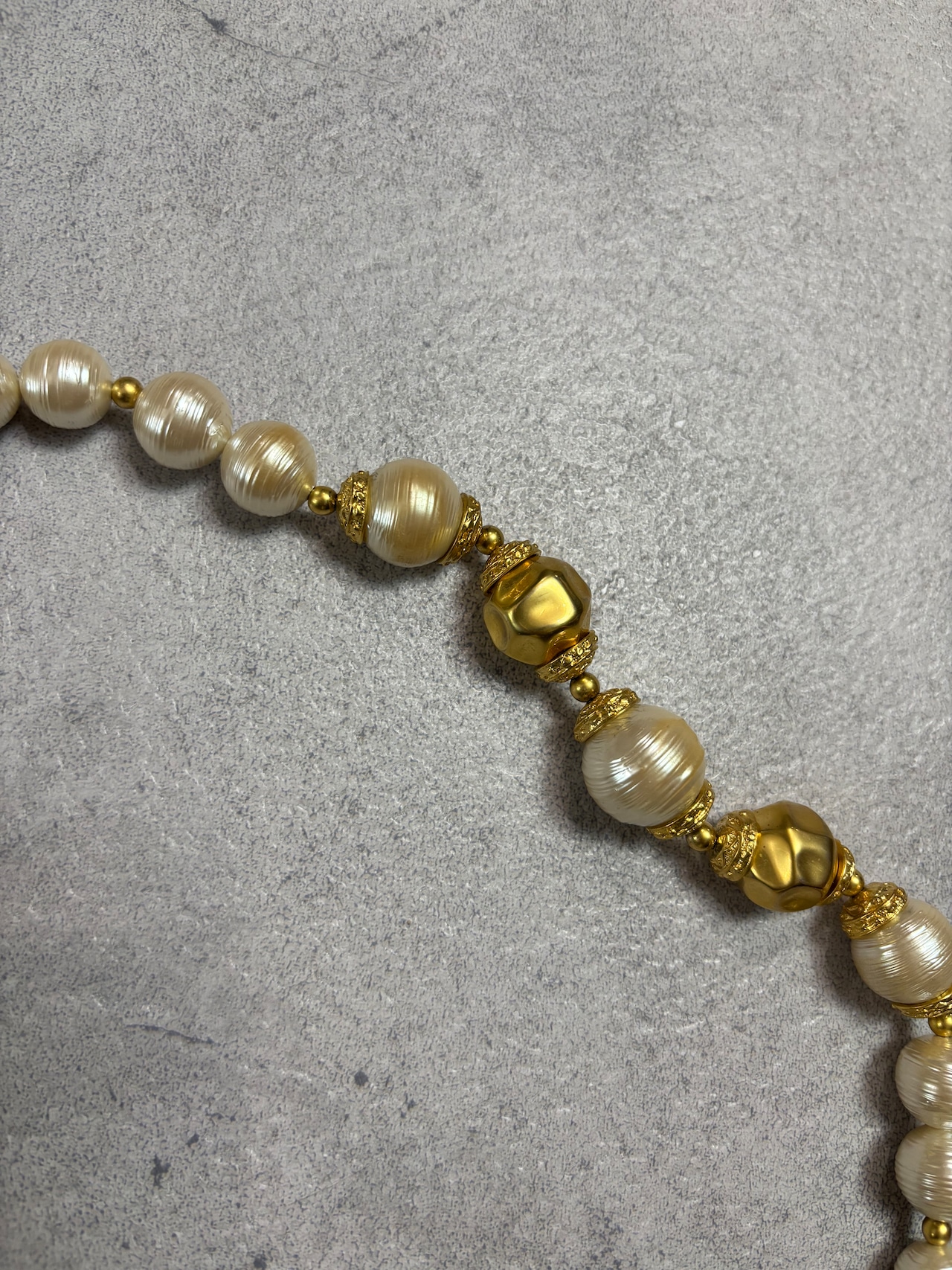 luxury big pearl gold necklace-5153-2