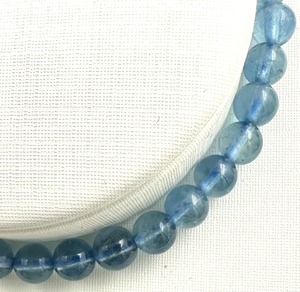 (01214)(選べる内径)アクアマリン【5mm】ディープブルー　Aquamarine 　藍玉　水宝玉　ラウンドカット　 ブレスレット　天然石　パワーストーン
