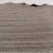 GIORGIO ARMANI ジョルジオアルマーニ ラメ ボーダー ニットセーター 斜めデザイン サイズ 44 /ジョルジオアルマーニジャパン