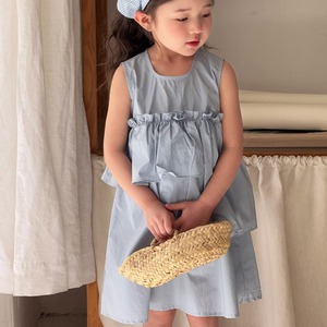 夏韓国風アシンメトリーベストワンピース