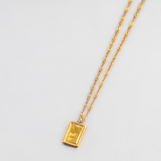 316L oblong necklace  #n96