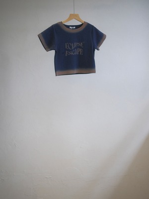 Shadow Cropped T-Shirt / NAVY