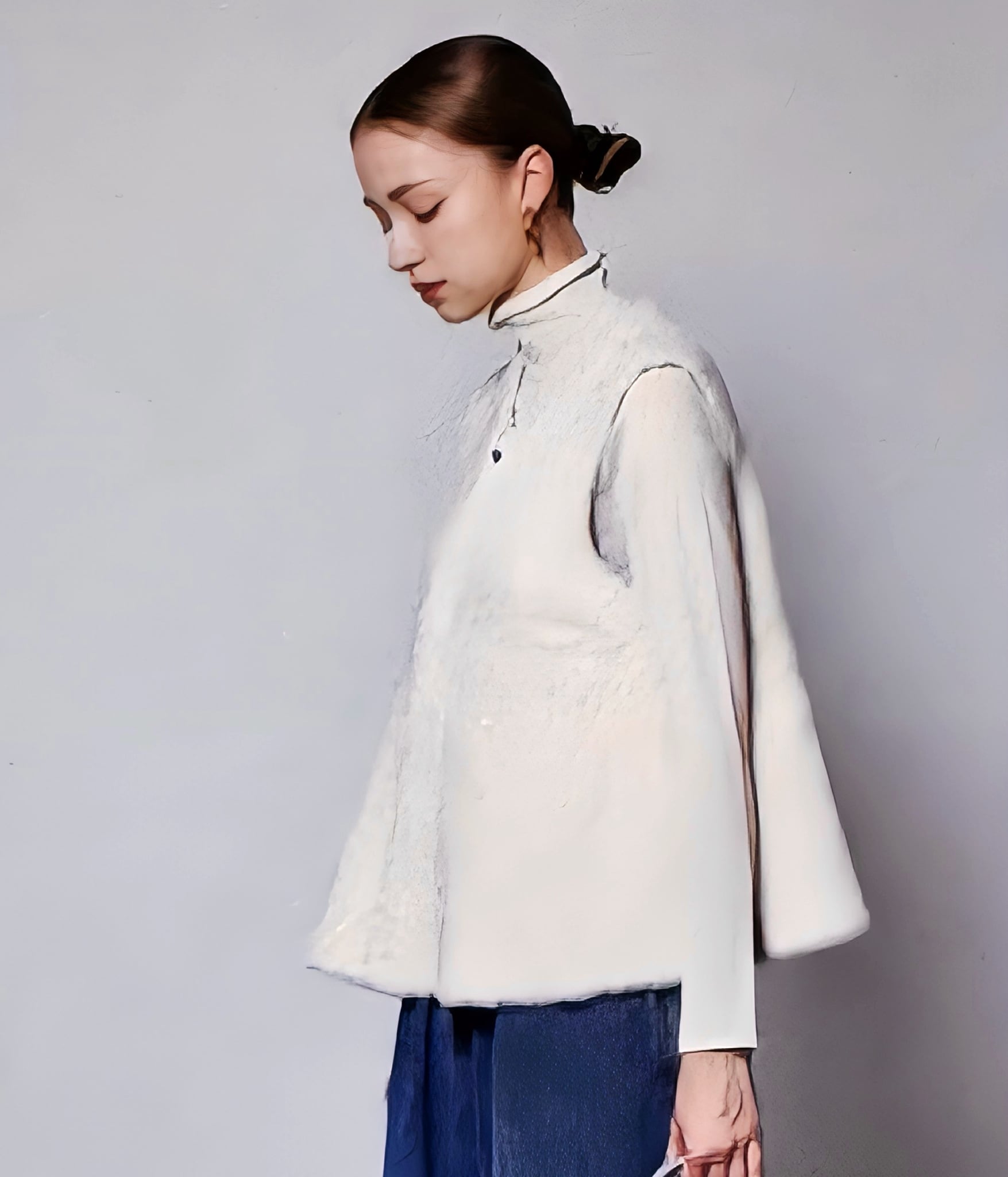 ★最終価格　新品未使用タグ付★　hortensia　ベスト　白　作家 キャリアル女子ストレートパンツ（脇ゴム）[ナガイレーベン製品] CD