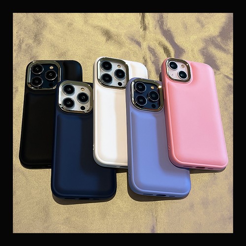 iPhone14 Pro Max/13/12ケース シリコン 無地 高級感 マット★ アイフォン13プロケース メタリック 大人向け お洒落 保護カバー★