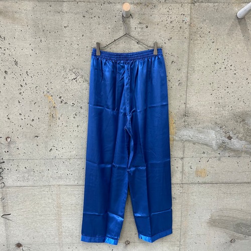 Blue silk pants