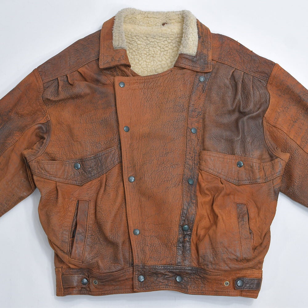 80's 90's vintage レザー 変形 ジャケット ブルゾン ライダー 80's 90's vintage レザー 変形 ジャケット ブルゾン ライダー 80's