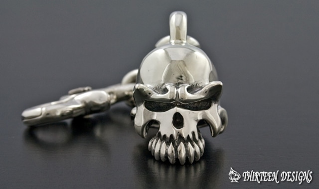 THIRTEENDESIGNS サーティーンデザインズ KWH-1 HEAVY MAD SKULL WALLET HANGER