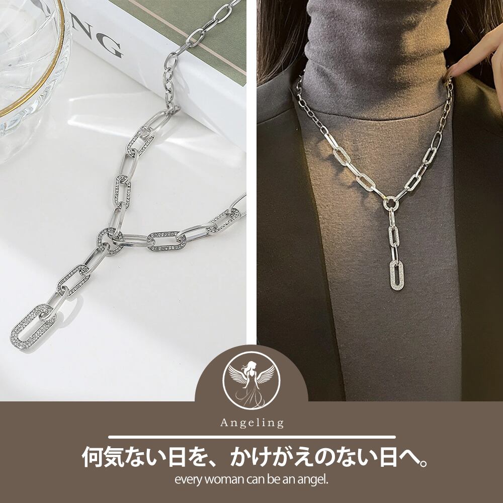 ネックレス レディース メンズライク アンカーチェーン シンプル ネックレス レディース メンズライク アンカーチェーン シンプル