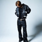 SCRIPT LOGO LEATHER VARSITY JACKET