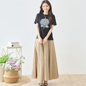 TRUBE アジサイラインストーンデコTシャツ【M~L】ブラック