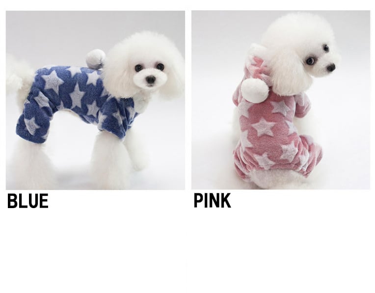 もこもこ星ロンパース S ~ XL 2color  /  犬服 犬 冬 つなぎ オールインワン 暖かい 部屋着  小型犬 中型犬 シンプル室内着 抜け毛防止 ニット セーター