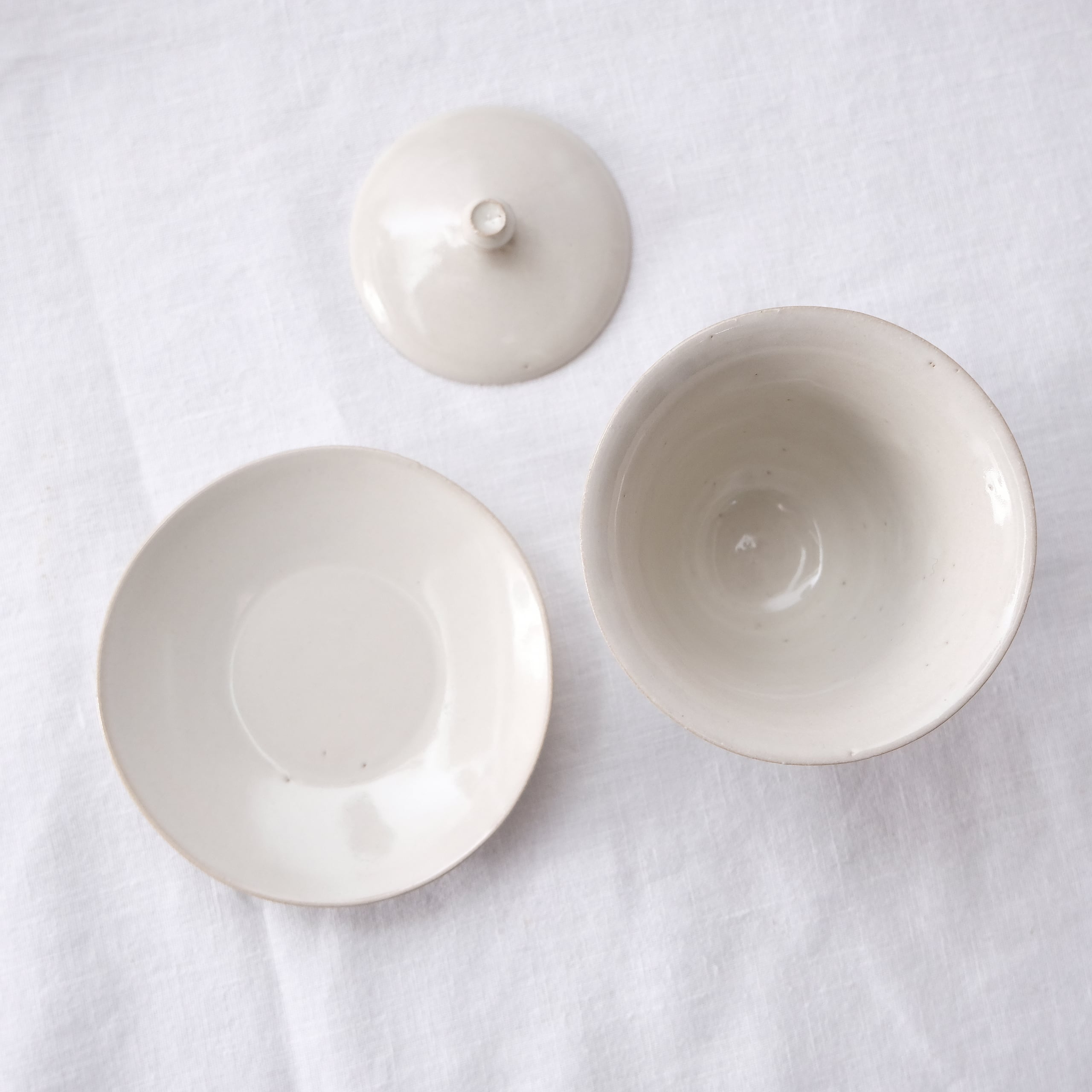 田中直純 NAOZUMI TANAKA 蓋椀 淡黄釉 no.14 | les trois entrepôts