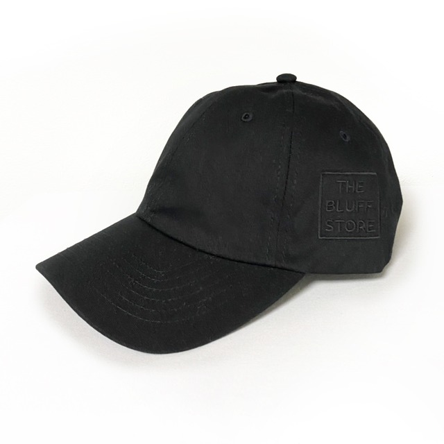 EMBROIDERY LOW CAP （Black） [ THE BLUFF STORE ®]