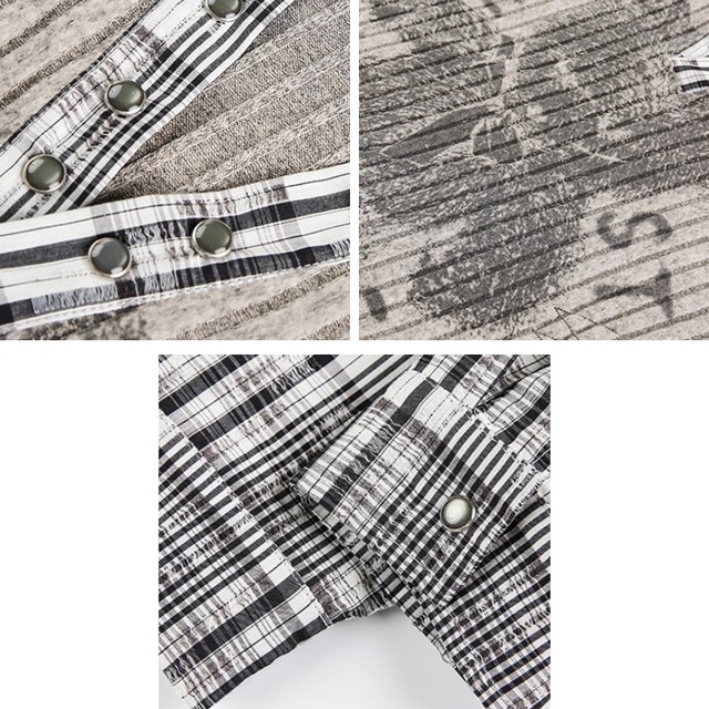 bear design layered shirt　ベアーデザインレイヤードシャツ　J1533