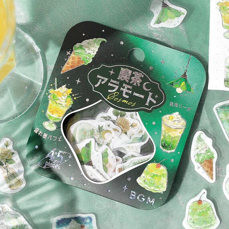 フレークシール 箔押し「喫茶アラモード・宙」（全4種類