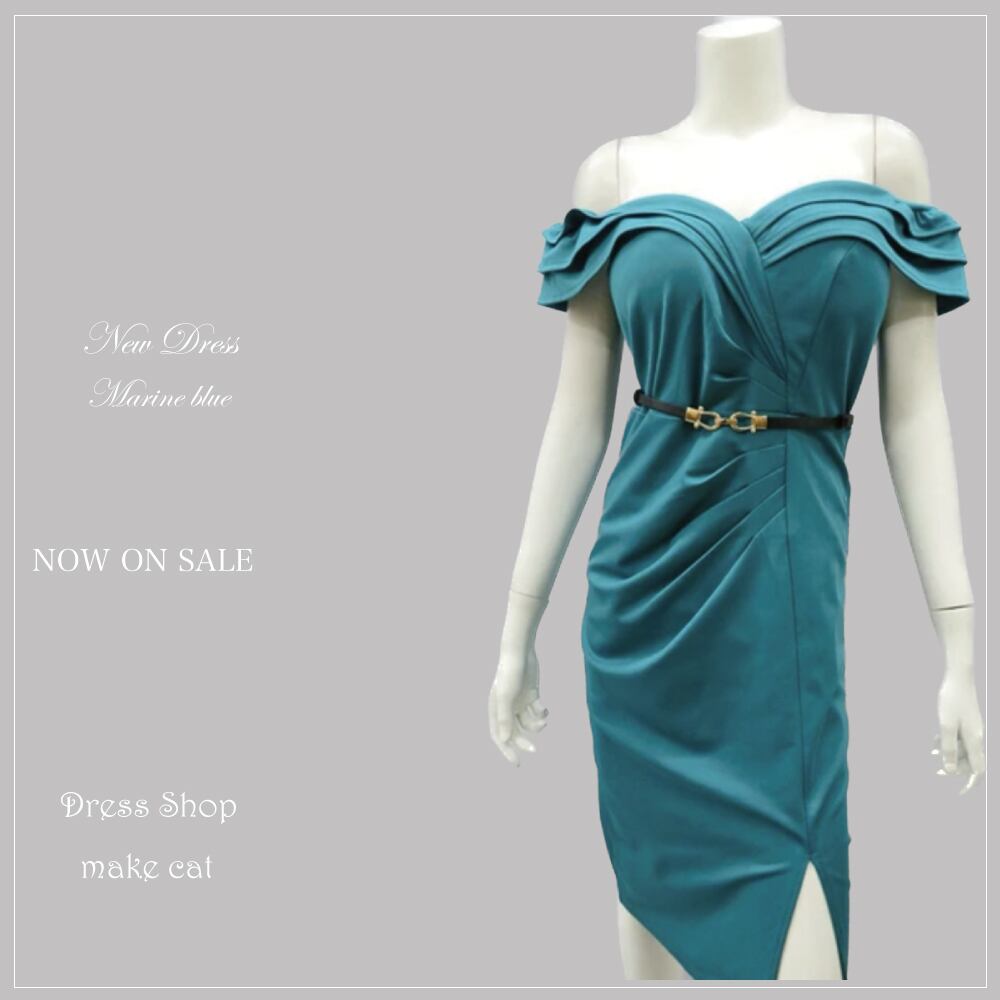 J794【SPECIAL PRICE SALE】【数量限定SALE】【即納】【税込】オフショルダーワンカラー ドレス/谷間魅せ/タイト/キャバドレス/ミニドレス J794キャバドレス ジュエルズ