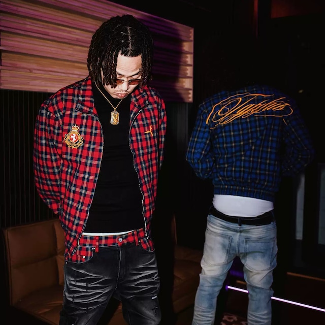 【DRIP6805】TGF Retro Plaid Embroidered Cropped Jacket