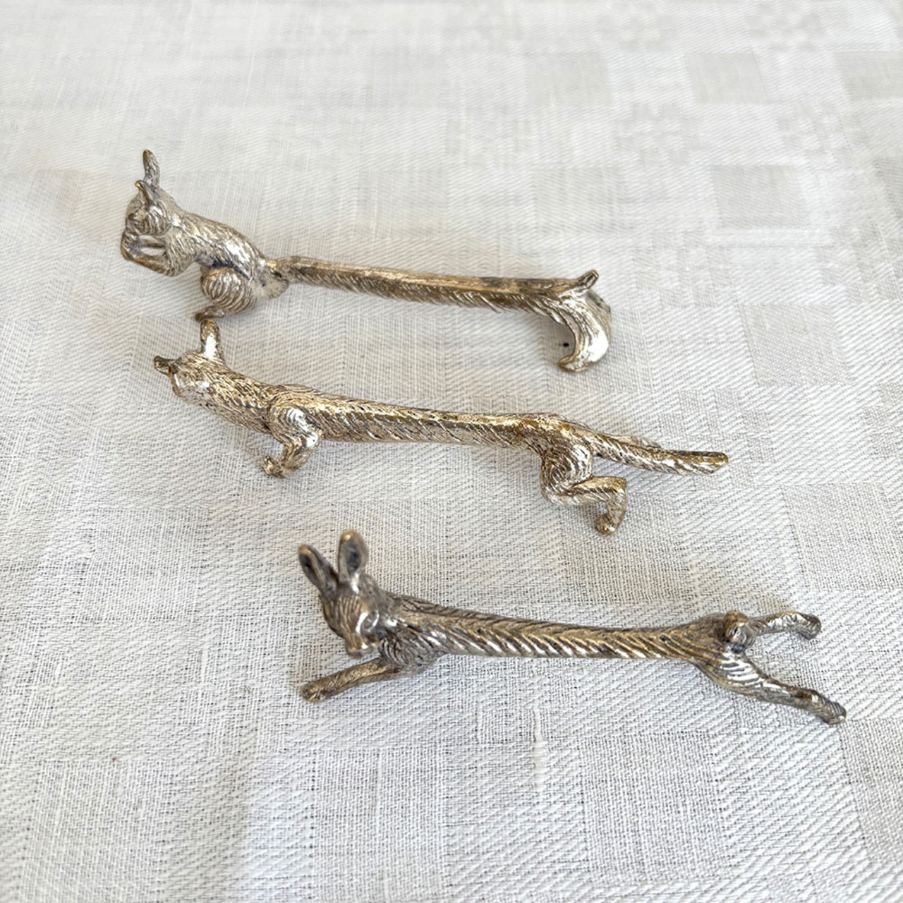 ナイフレスト　カトラリーレスト　箸置きにも　アニマル　うさぎ・リス・やぎ・ぶた・きつね　5体セット 12twdn21-2