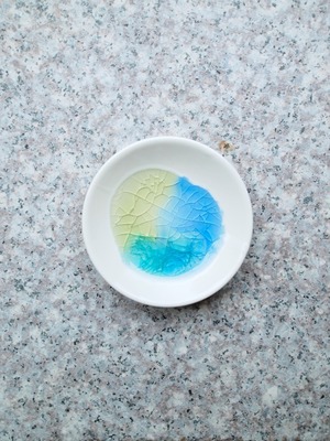 KILNOUT　豆皿／mamezara　white-#04（tricolore）【KIL-MZ-whte-#04-tricolore-re】