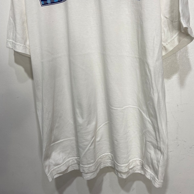 90s adidas 万国旗ロゴTシャツ　パフォーマンスロゴ　ホワイトL