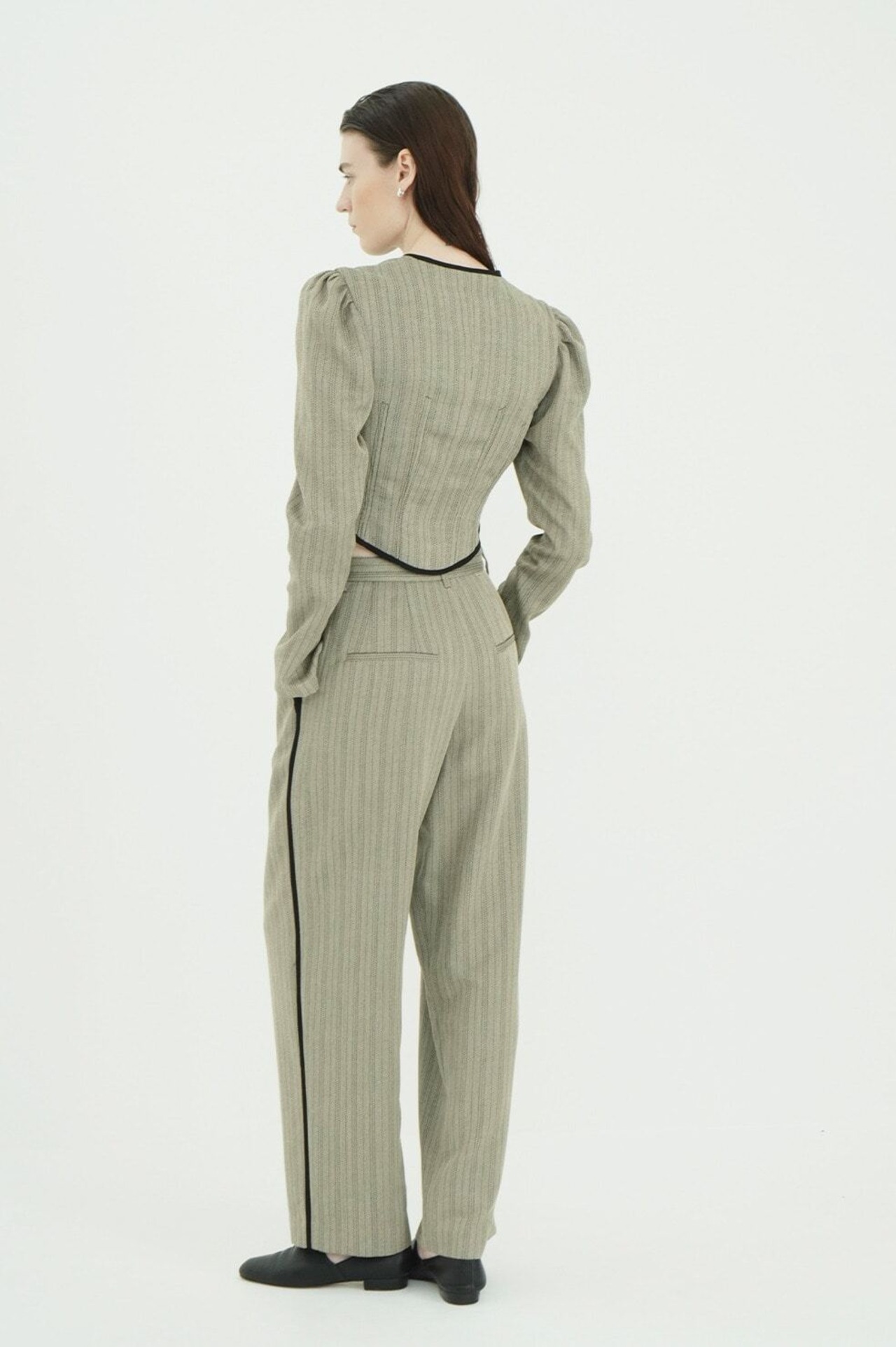 CLANE HERRINGBONE LINE PANTS