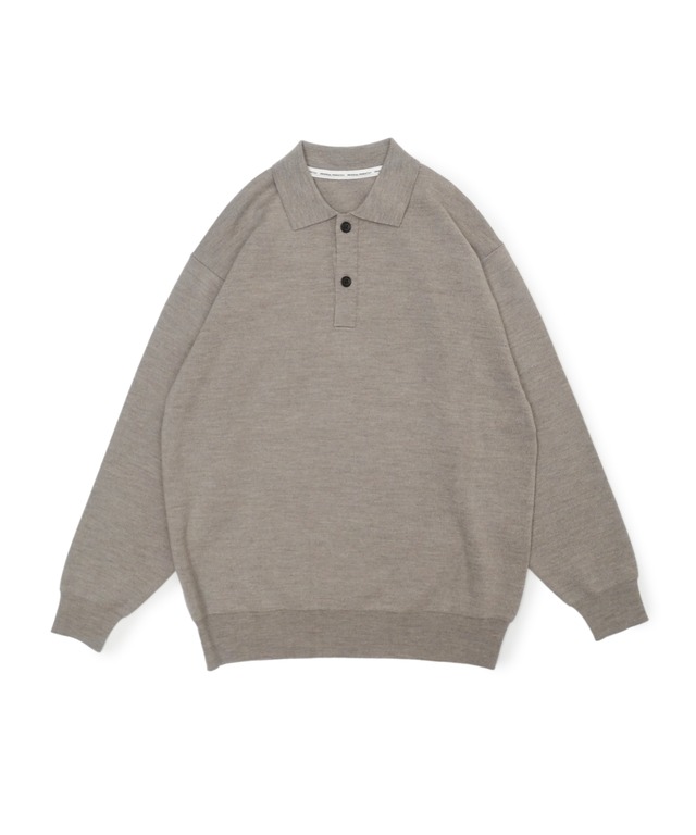 UNIVERSAL PRODUCTS. / 233-60207  HIGH GAUGE KNIT POLO (GRAY)