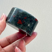 ブラッドストーン*シリンダー*天然石台座*0807*天然石インテリア*置き物