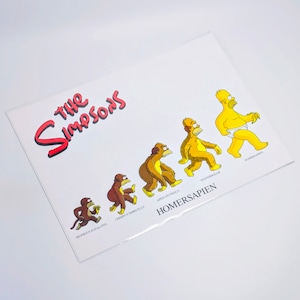 ♫ ちょうどいいB4ポスター ♫【 The Simpsons ( シンプソンズ ) 】『 HOMERSAPIEN 』ホーマー・シンプソン〚アメリカン雑貨 アメトイ〛