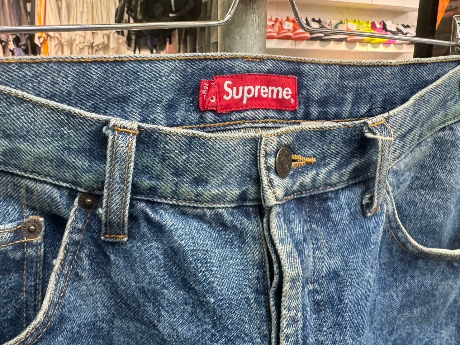 Supreme REGULAR JEAN WASHED CHECKERBOARD 32 98768 | BRAND BUYERS OSAKA