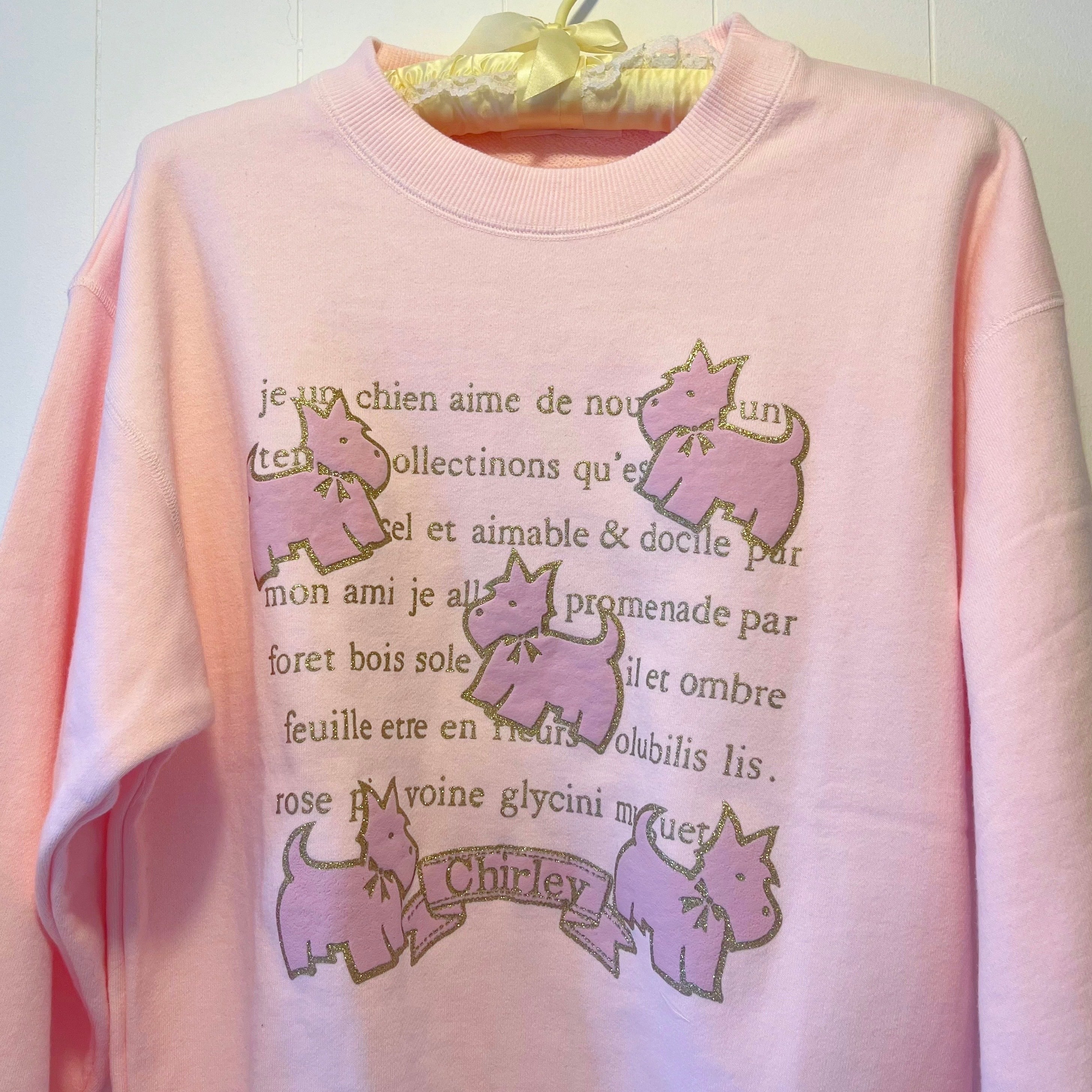 pink terrier lame sweat